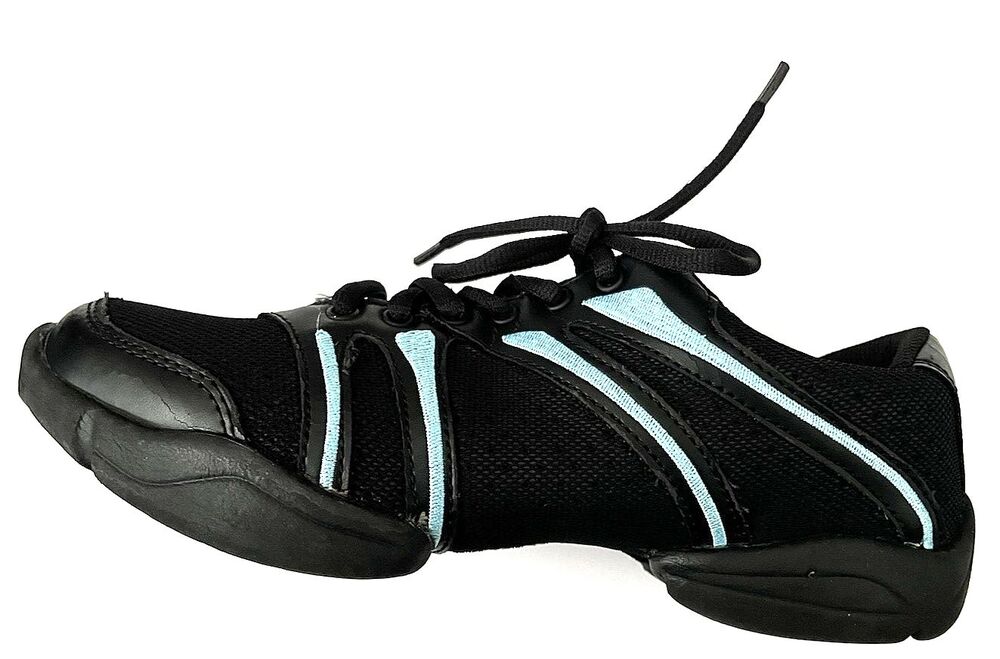 Capezio Bolt Dansneaker DS30 Women's  Black & Aqua Dance Shoe Sneaker Size 7 - Picture 5 of 8